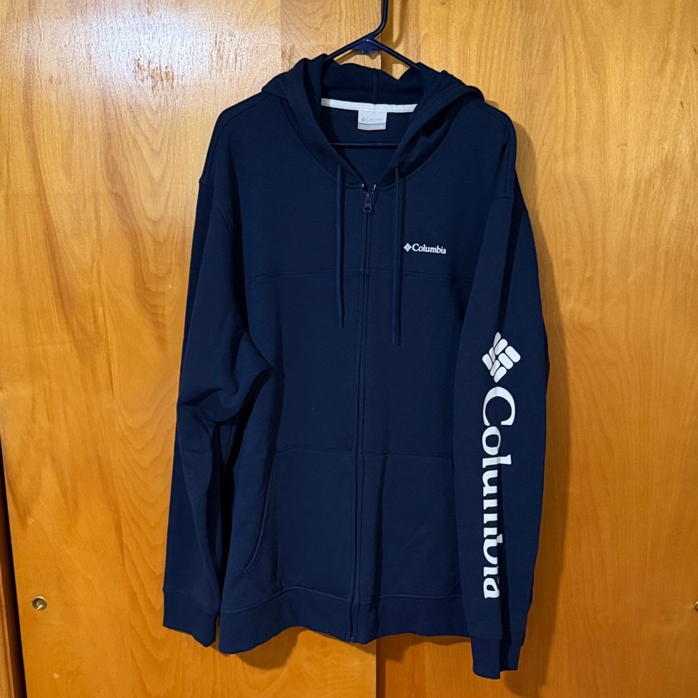 Columbia Dark Blue Full-Zip Hoodie